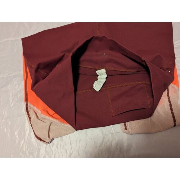 Fabletics Zone High Waisted Legging Large/XL Burgundy Rust Desert Rose Pant - Picture 12 of 16